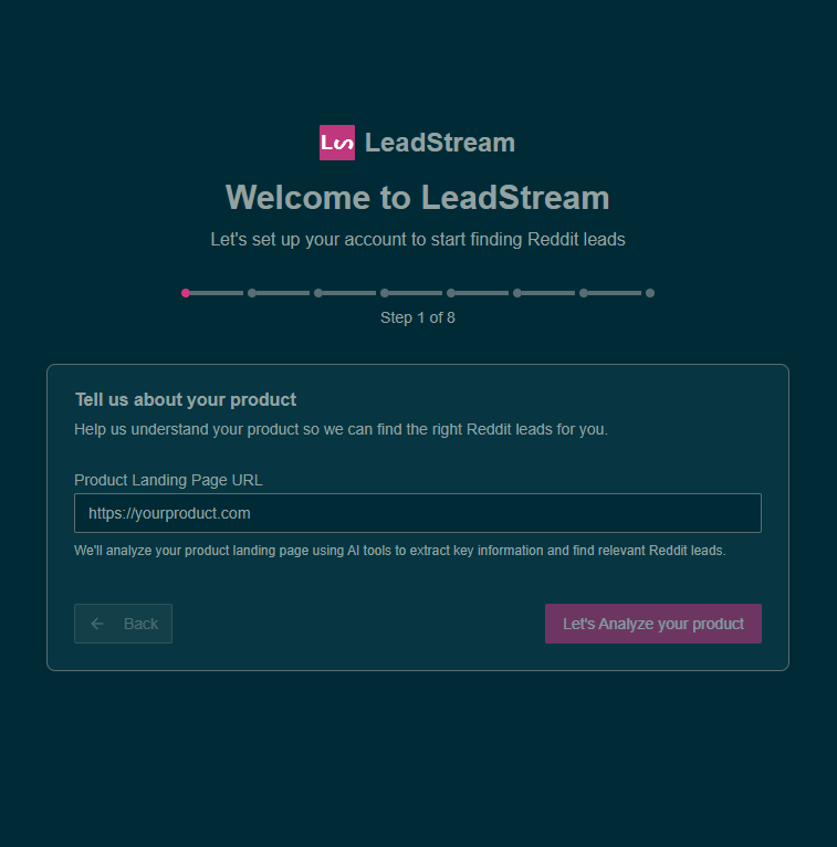 Provide Your Product URL